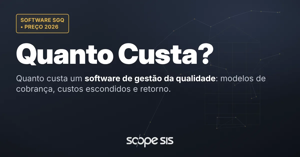 Quanto custa um software de gestão da qualidade em 2026: preço, implantação e retorno — ScopeSIS